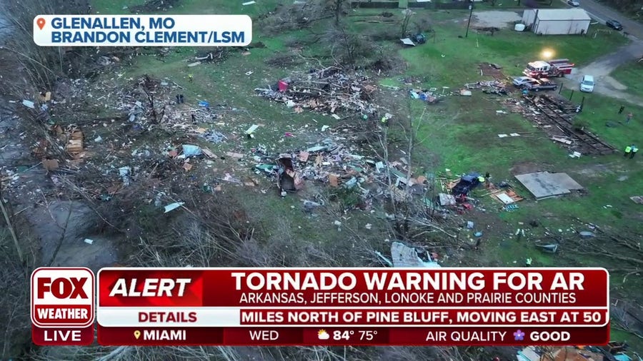 Storm Tracker: High percentage of structures damaged from tornado in Glenallen, MO