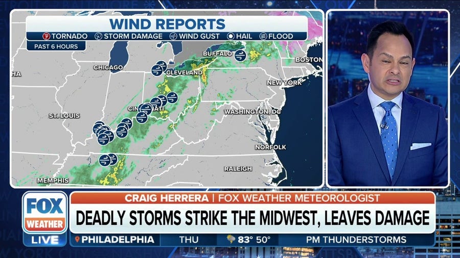 Wednesday severe weather storm reports