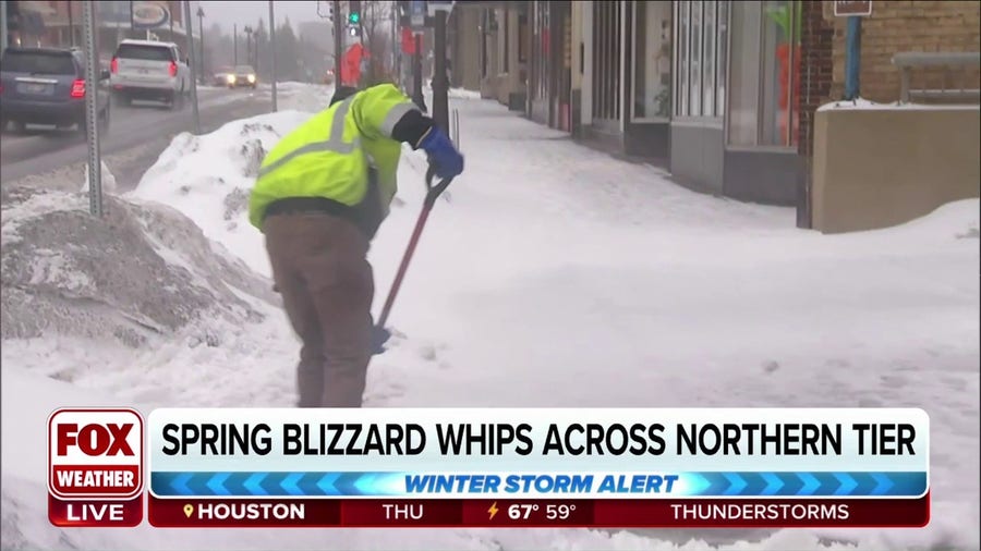 Spring blizzard whips Plains, Midwest