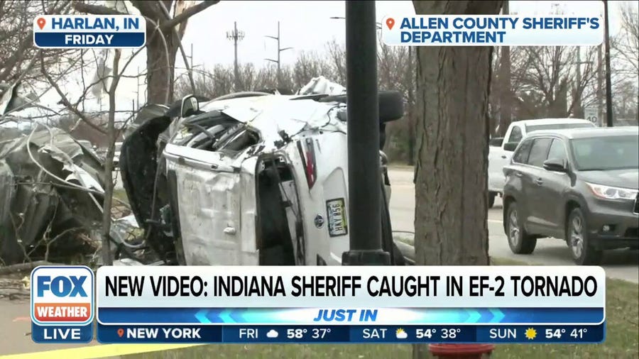 Indiana sheriff captures EF-2 tornado on camera