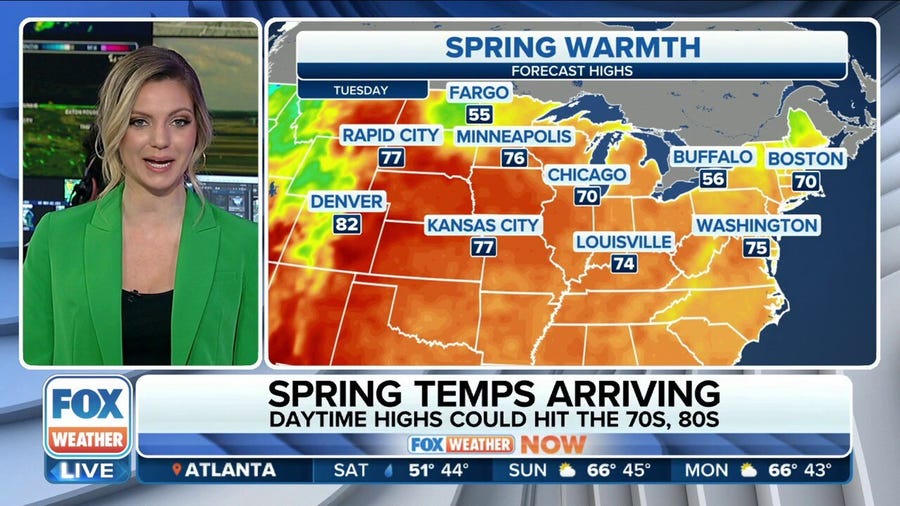 Warm weather pattern expected to develop across eastern US