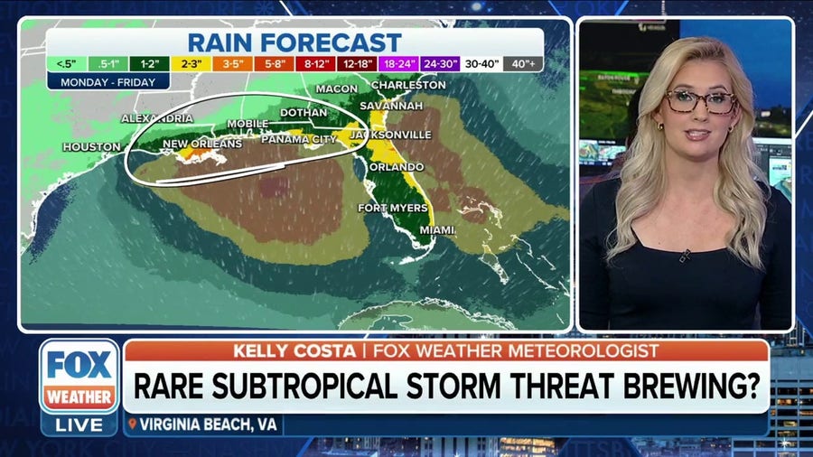 Tracking the developments of storm system in the Gulf