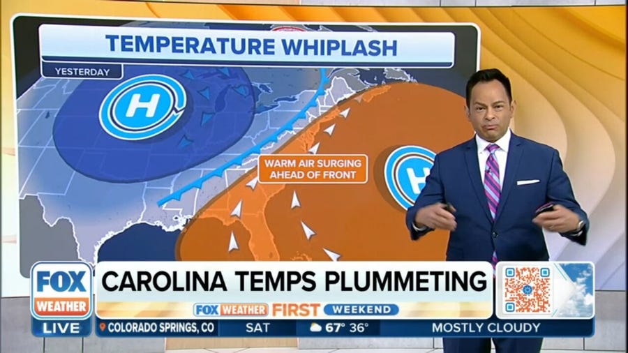 Significant temperature drop arrives in Carolinas