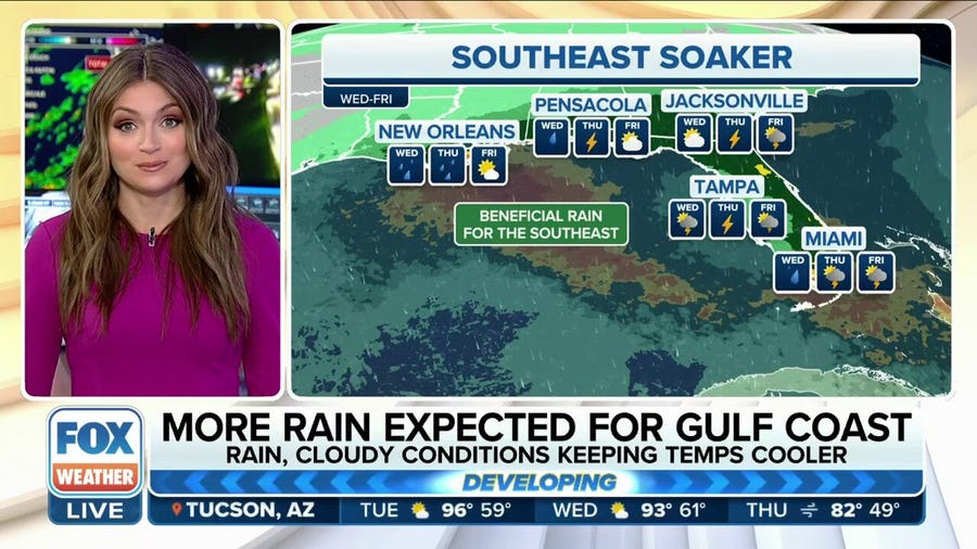 More beneficial rain expected for the Gulf Coast