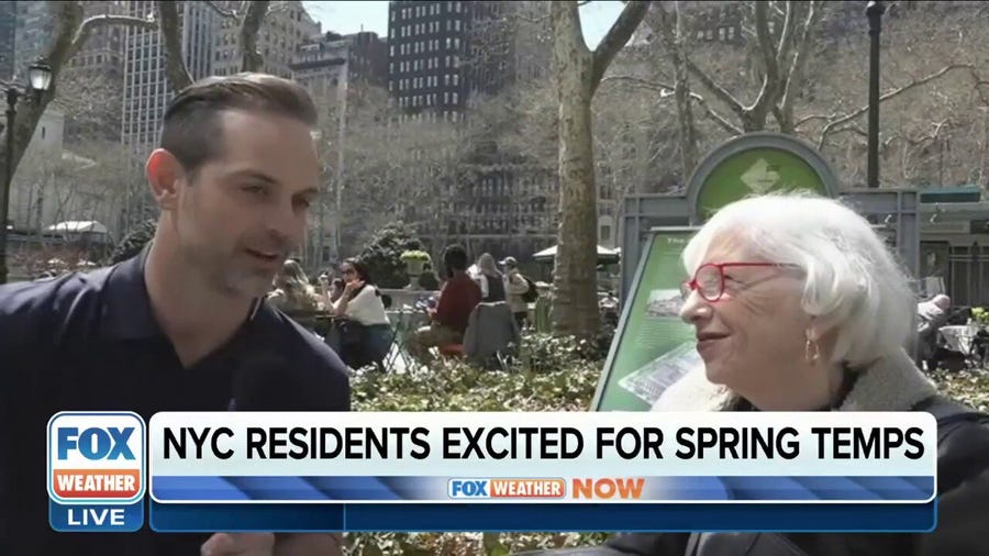 NYC residents welcome the spring warmth