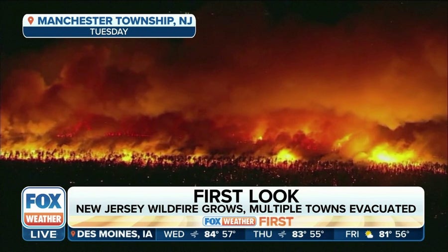 Raging wildfire growing in New Jersey, multiple towns have been evacuated