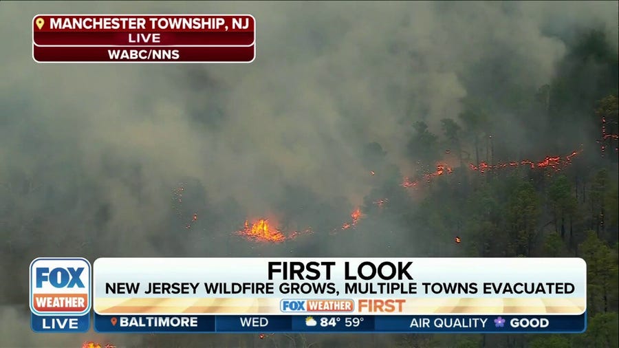 New Jersey wildfire burning thousands of acres, threatening structures in the area