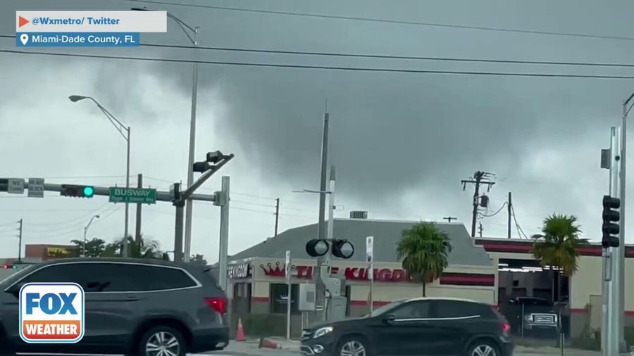Rotating storm over Miami-Dade County, FL