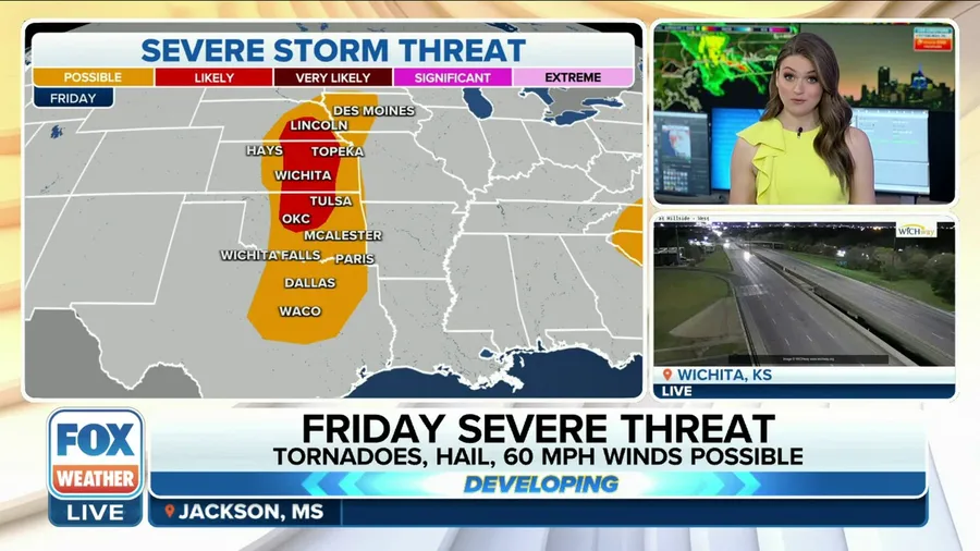 Severe weather threatens Southern Plains Friday with tornadoes, hail, strong winds possible