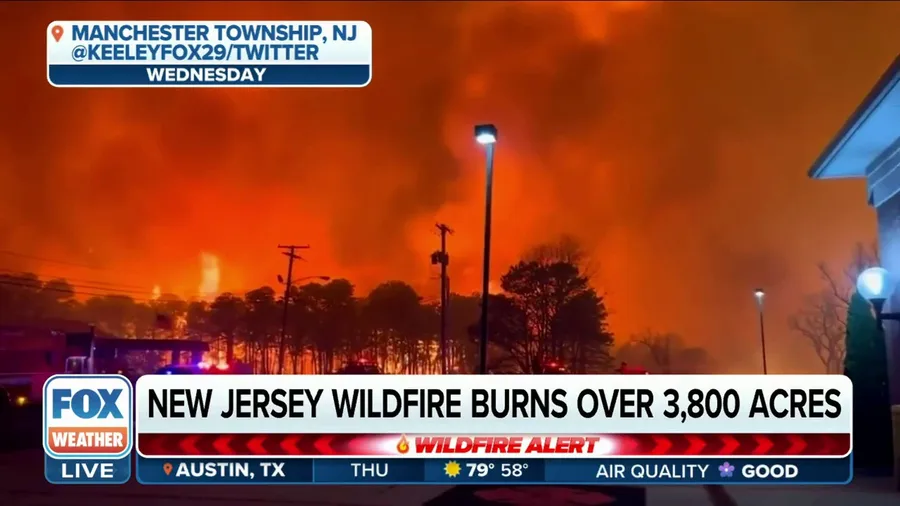 New Jersey wildfire burns over 3,800 acres, a lot of evacuation orders lifted