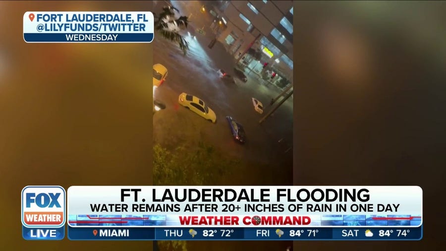 Months worth of rain fell across Fort Lauderdale on Wednesday