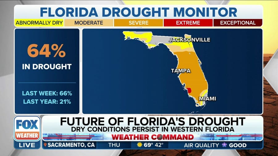 Drought conditions to deluge spans across Florida