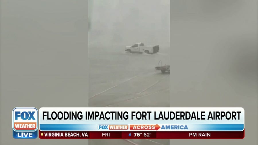 'It was pretty wild': Passenger gets stuck at Fort Lauderdale airport during flooding