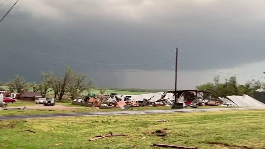 Tornado causes damage in Cole, Oklahoma