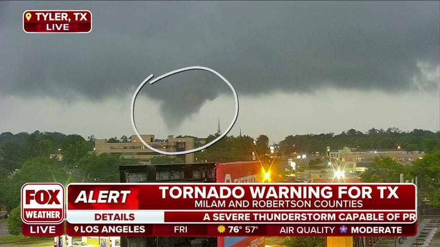 Tornado forms in Tyler, Texas