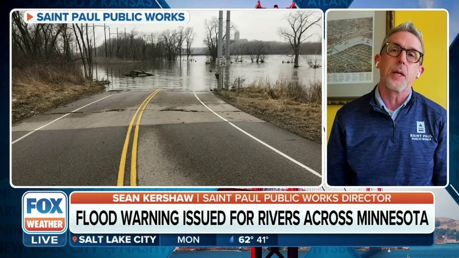 Mississippi River contributes to flooding in Saint Paul, MN