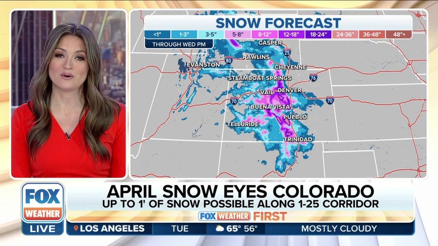 Parts of Colorado could see up to a foot of snow from late-April winter storm