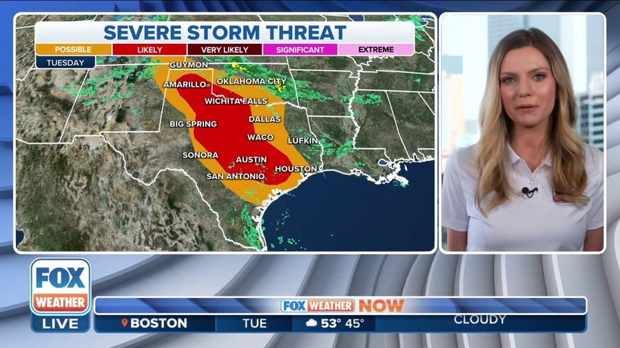 Storms eyeing Texas could pose risk for damaging winds and hail 