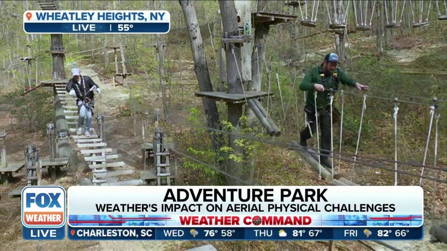 FOX Weather's Nick Kosir takes on Long Island's Adventure Park