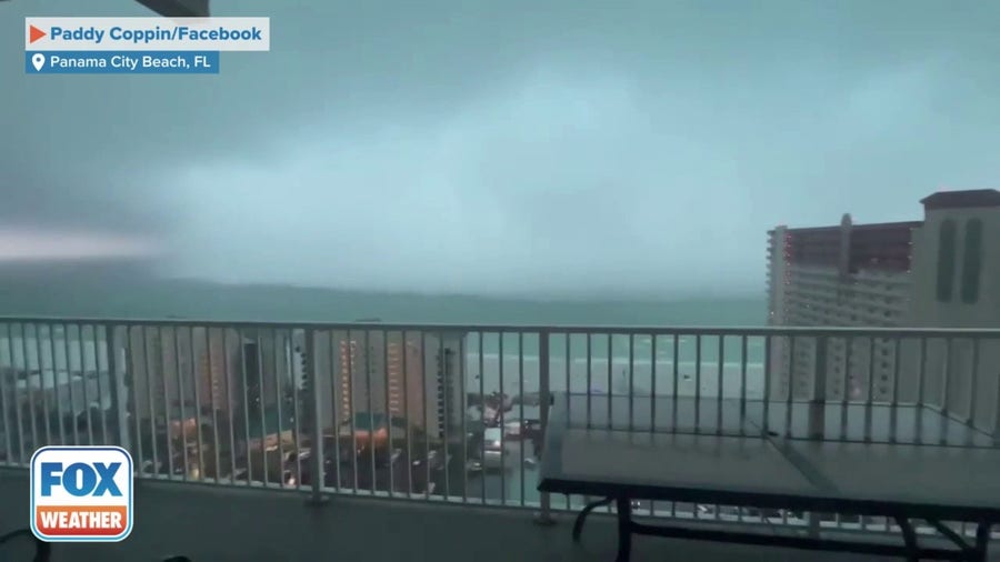 Storm approaches Panama City Beach, Florida