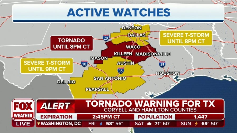 15 million under watches across Texas as severe storms target the state