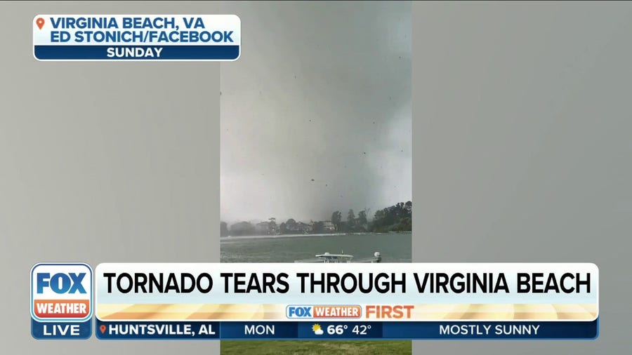 Tornado tears through Virginia Beach causing major damage over the weekend