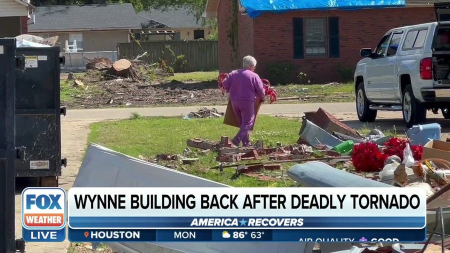 Recovery carries on in Wynne, AR one month after devastating EF-3 tornado