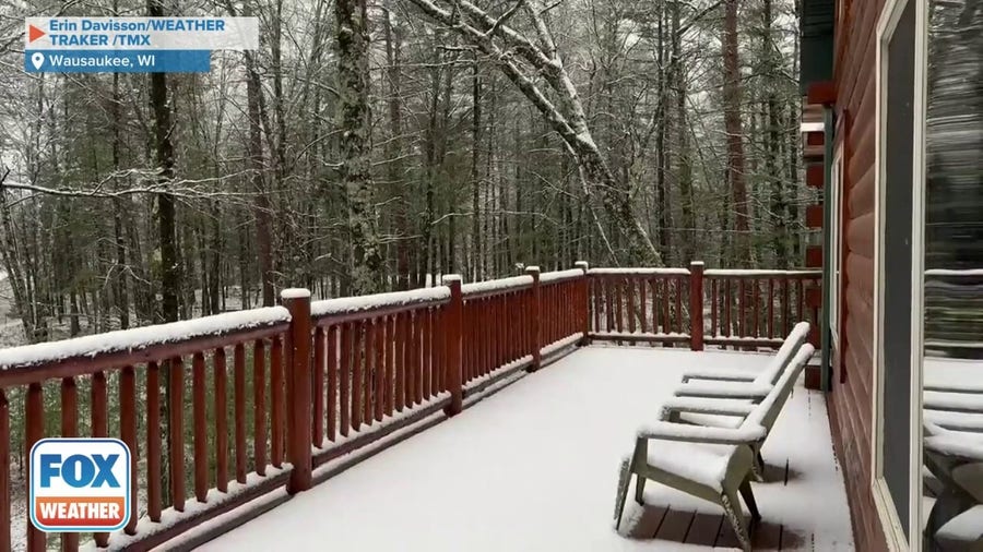 May snowstorm hits Wausaukee, Wisconsin