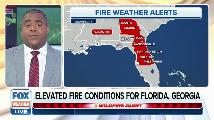 Fire weather warnings issued for Georgia, Florida