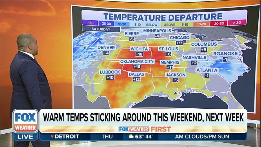 Spring weather to return this weekend for central, eastern U.S. as omega block reaches peak today