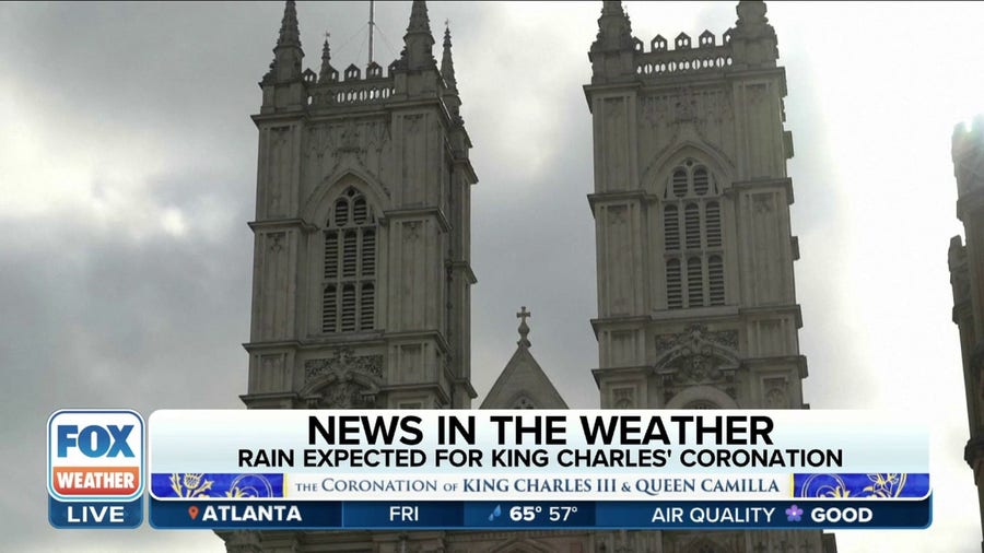 Rain is in the forecast for King Charles' coronation