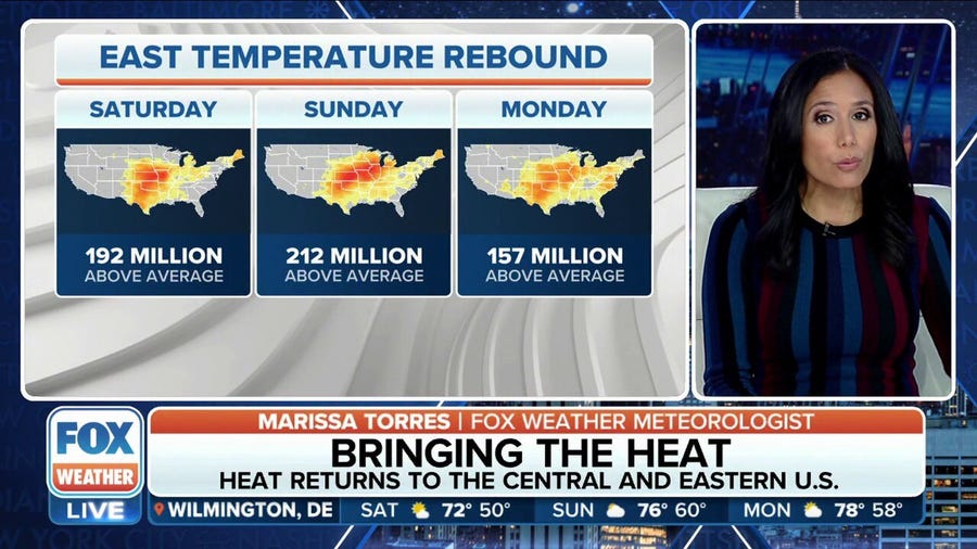 Spring warmth makes comeback in central and eastern US