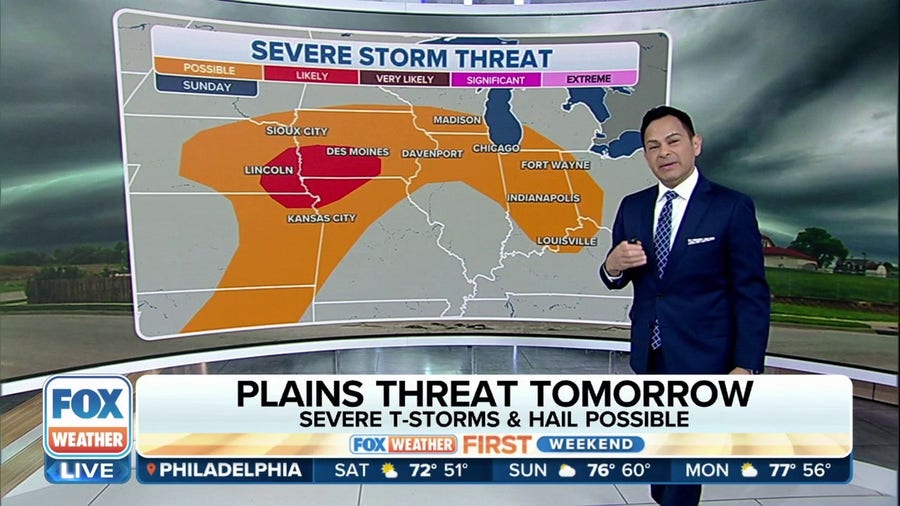 Severe weather threat for Plains, Midwest on Sunday