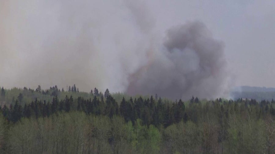 Watch: Wildfires rage across Alberta, Canada