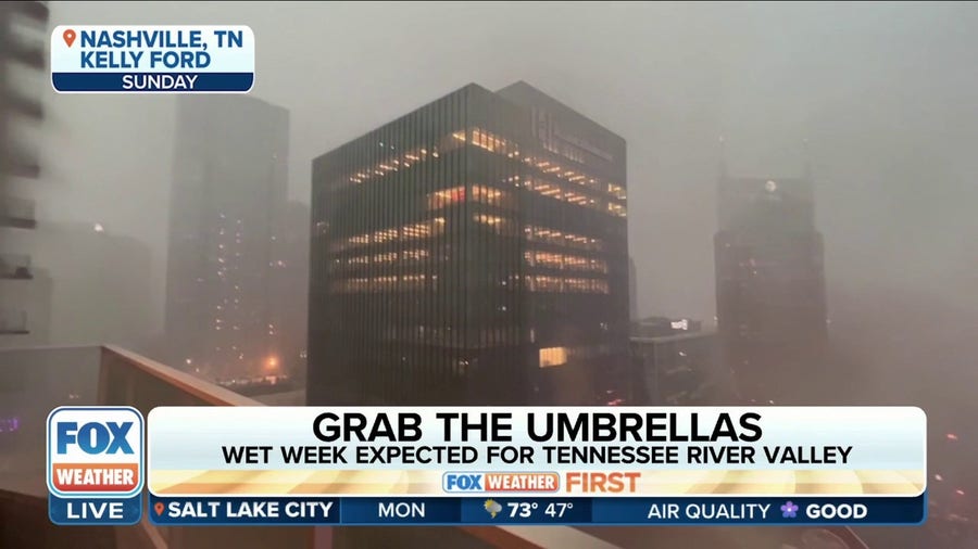 Wet Weather persists across Tennessee River Valley