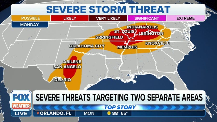 Severe weather kicks off the week in Midwest and Ohio River Valley today