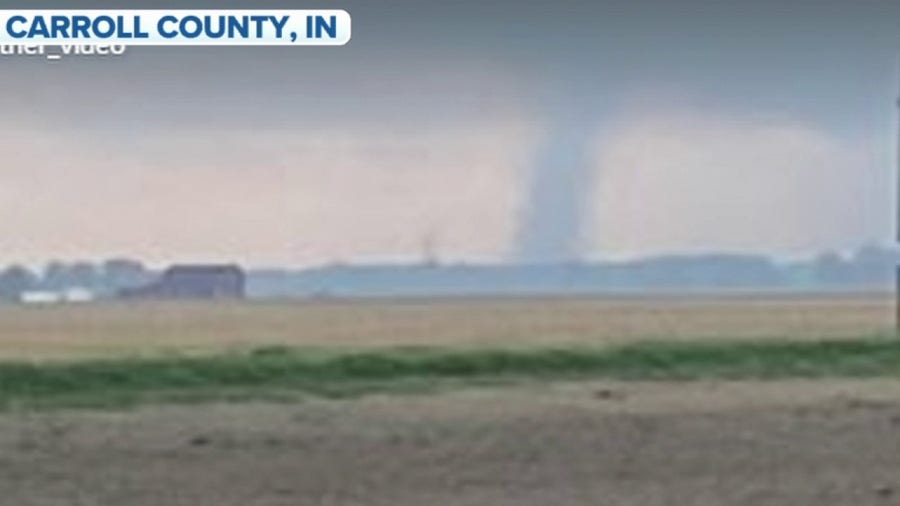 Possible tornado spotted in Carroll County, IN