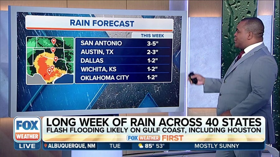 Exceptionally wet set of days to bring showers, thunderstorms across 40 states this week