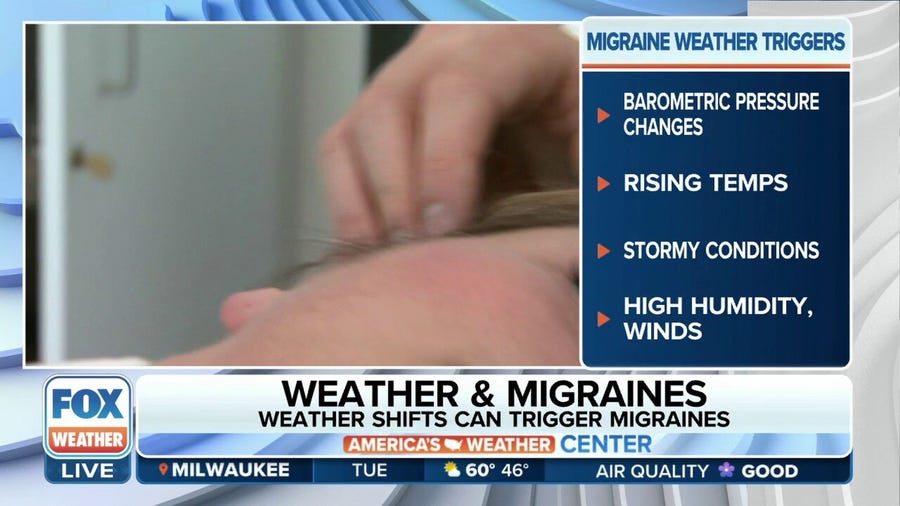 How rain across US and weather may trigger migraines