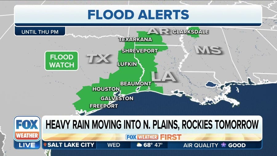 Flash flooding threatens Texas again Wednesday as heavy rain continues in parts of the South