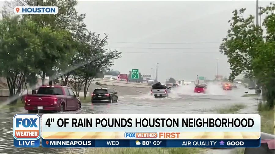 Houston faces risk of flash flooding again as second round of rain slams the state