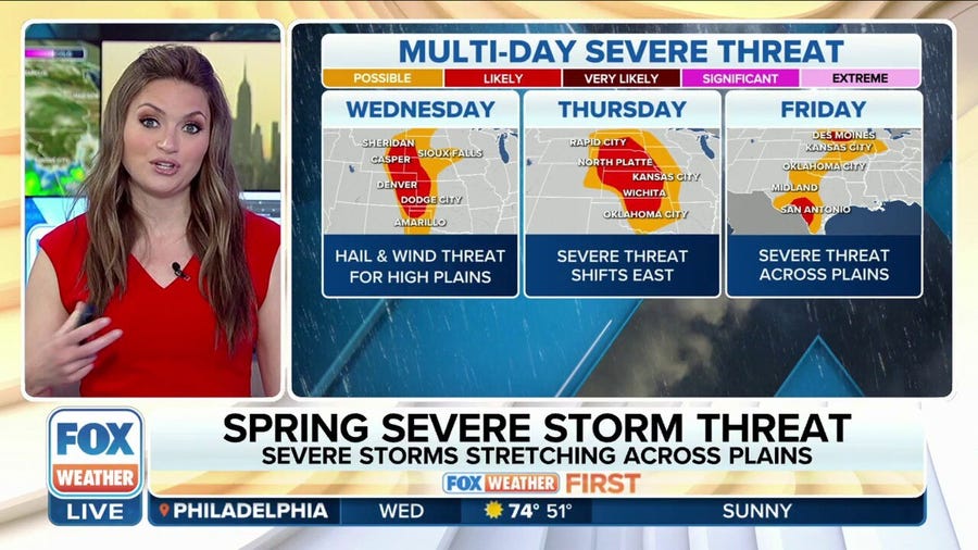 Multiday severe weather threat stretches across central Plains