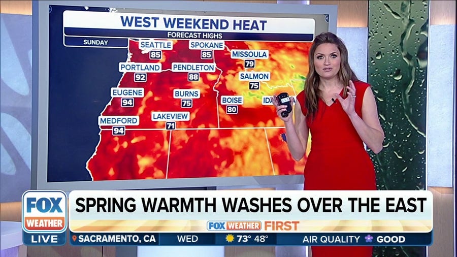 Summer heat to build across Pacific Northwest this weekend as eastern US continues its warmth