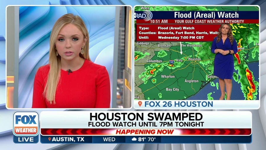 Houston facing flash flood danger Wednesday