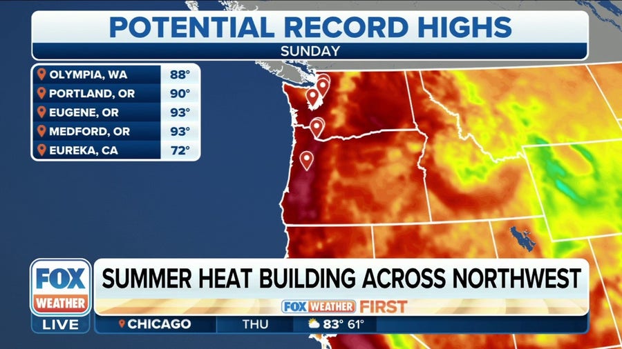 Summerlike heat could break record highs in Pacific Northwest this weekend
