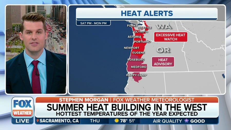 Summer heat building in the West, hottest temperatures of the year expected
