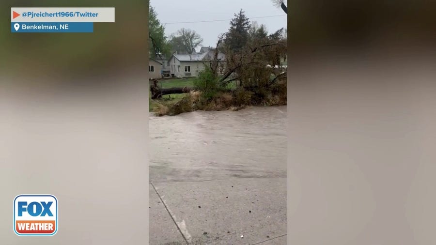 Flash flooding in Benkelman, Nebraska 