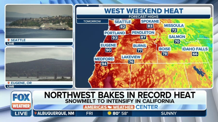Record heat expected across Pacific Northwest this weekend