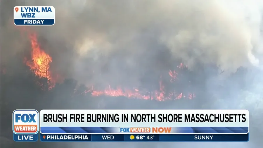 Brush Fire Continues Burning In Massachusetts Amid Dry, Windy ...