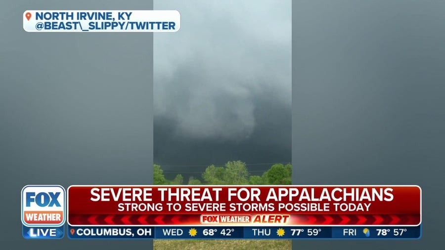 Lowering of cloud base in North Irvine, Kentucky 